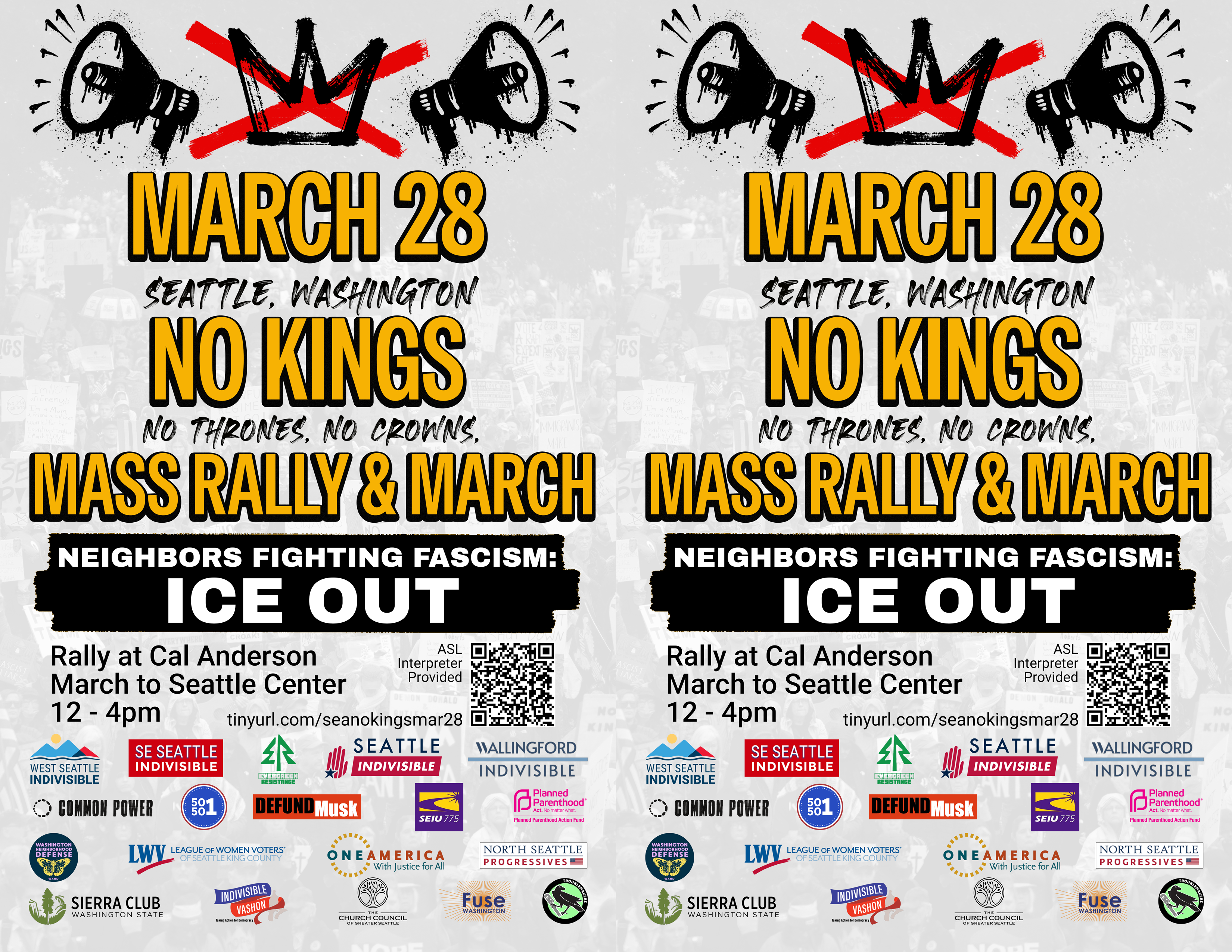 No Kings Seattle March 28